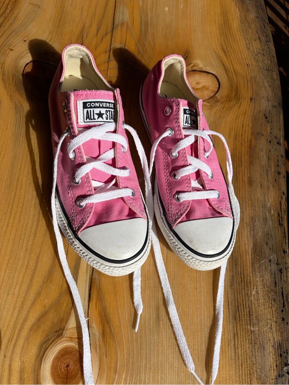 Converse Kids Pink Low Top Canvas Sneakers